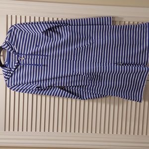 Coolibar Cabana Hoodie UPF50+ Empire Blue/White Stripe